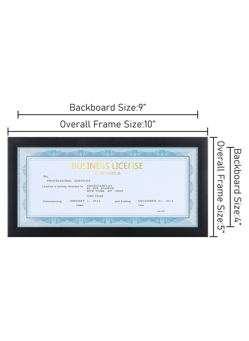 ELSKER&HOME - ELSKER&HOME 4x9 Business License Frame Black for 4 x 9 Standard Business Licence  Wall or Tabletop Display Panoramic Picture with No Mat (2 Pack) - Image 1
