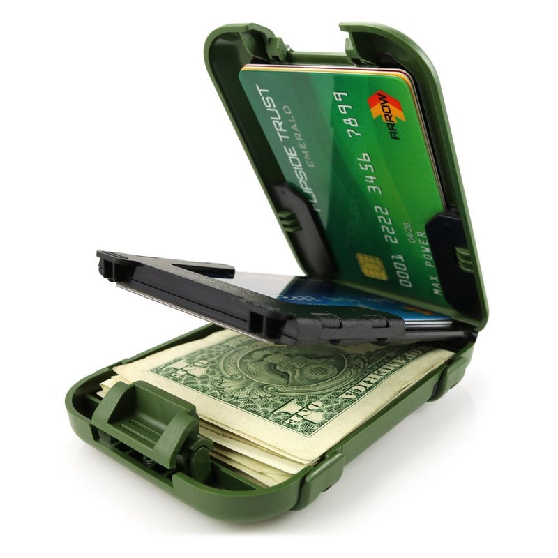 Flipside Wallets 4 RFID Blocking Wallet for Men Trooper Green Edition with Removable Money Clip - Slim, Secure and Crush Resistant - Image 1