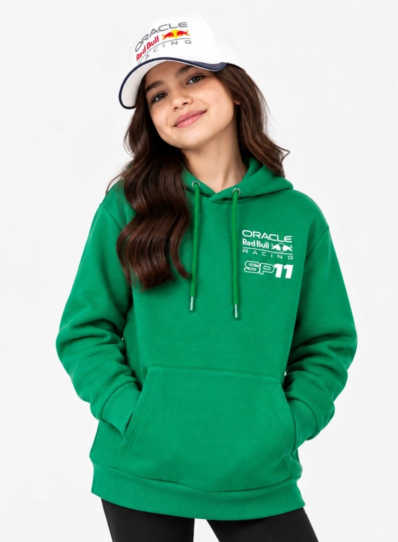 Red Bull Racing F1 Kids Sergio "Checo" Perez SP11 Hoodie, Green - Image 3