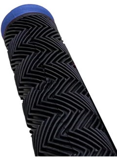 CYCLiSTA Bicycle Zigzag 2 Hand Grips Black and Blue  - Image 2