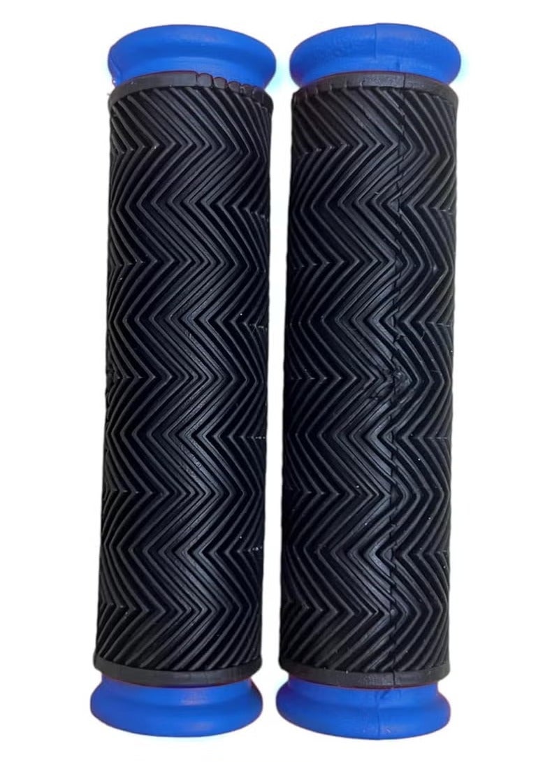 Bicycle Zigzag 2 Hand Grips Black and Blue