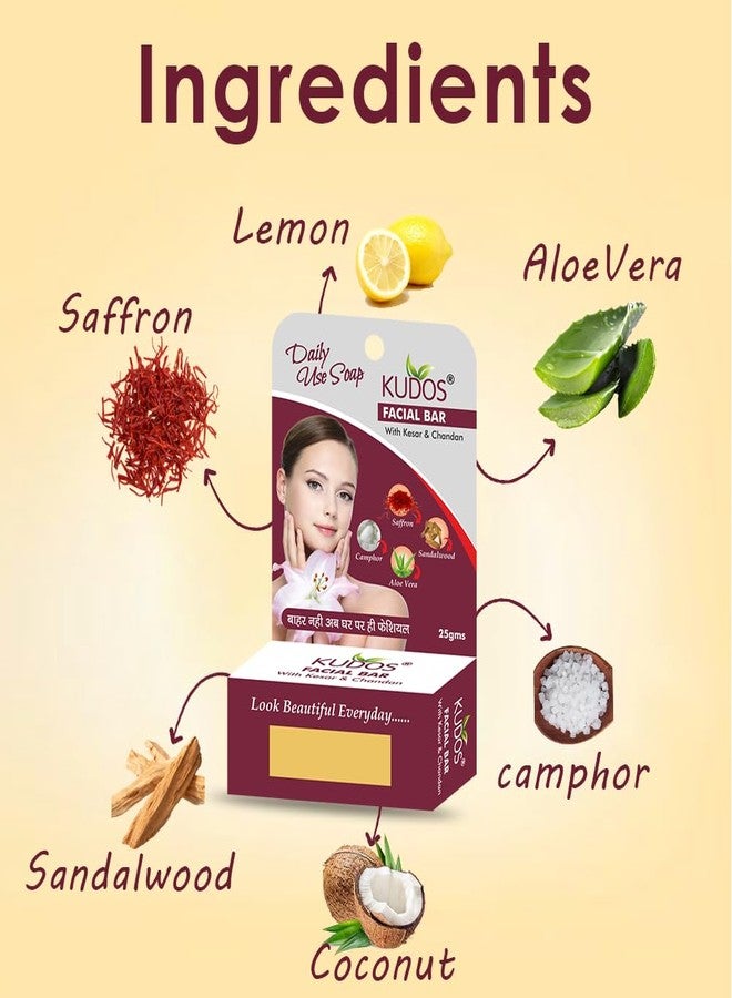 Kudos Facial Bar Soap for All Skin Types, Cleansing, Nourishing - Image 2