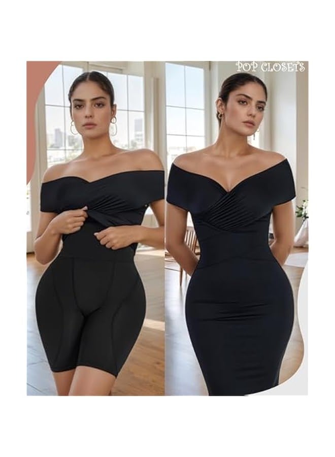Women's Body Shaper Butt Lifting Shaper Panties High Waist Hips Padded Enhanced Buttocks Butt Lifting Tummy Tightening Pants (Size: L)