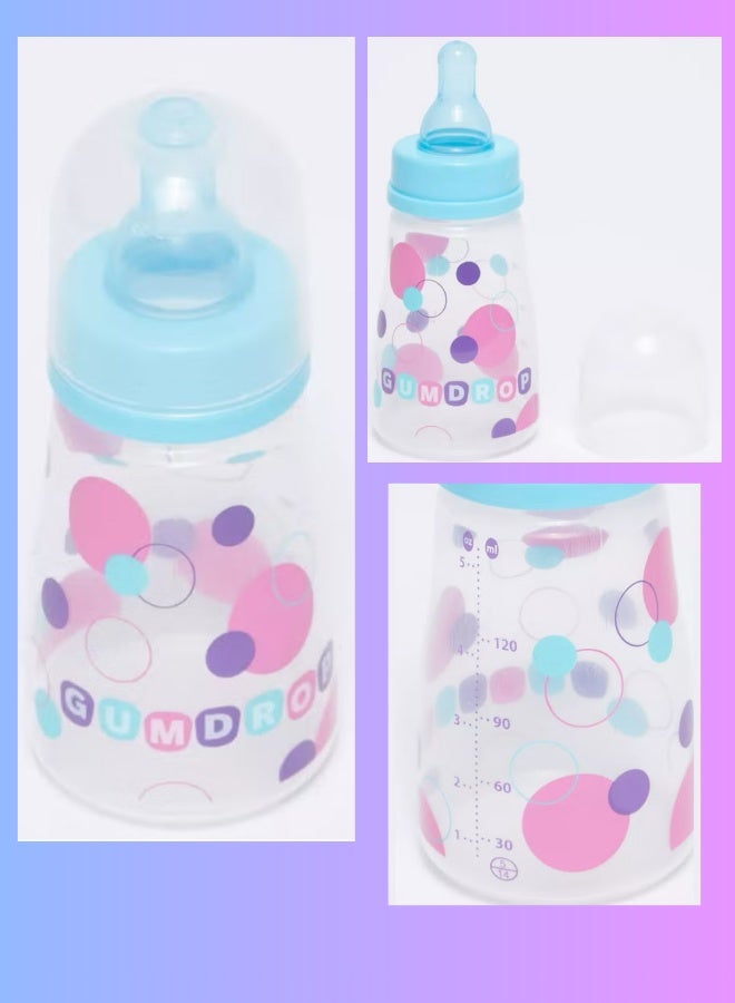 ذا فيرست ييرز زجاجات رضاعة GumDrop Slim، 4 أونصة، عبوة من 3 قطع - أزرق، وردي، ومتعدد الألوان - خالية من مادة BPA، تدفق بطيء - Image 2