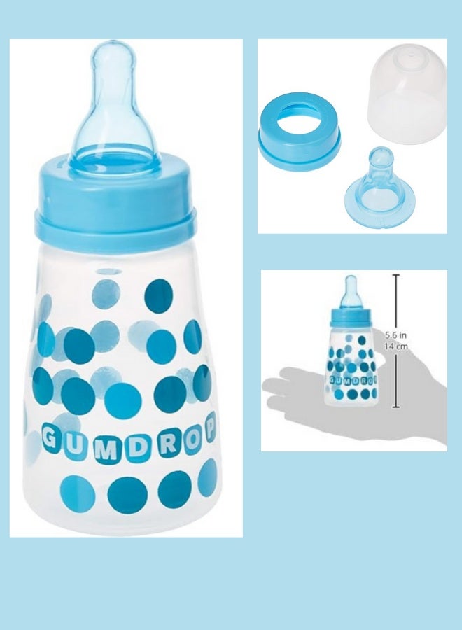 ذا فيرست ييرز زجاجات رضاعة GumDrop Slim، 4 أونصة، عبوة من 3 قطع - أزرق، وردي، ومتعدد الألوان - خالية من مادة BPA، تدفق بطيء - Image 4