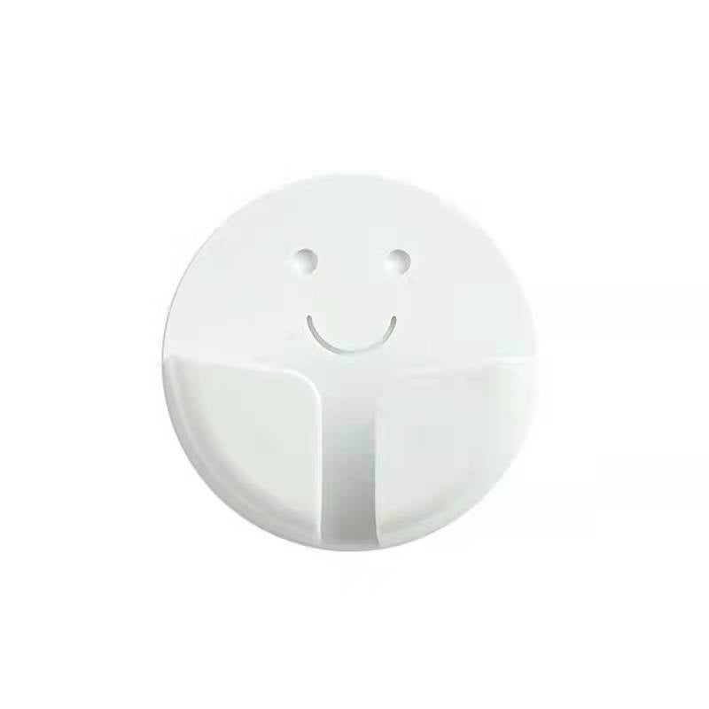 Smiley plug hook punch-free plug holder data cable charger power plug socket hook plug Blue - Image 3