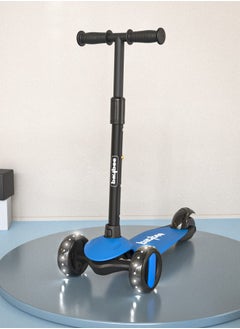 BAYBEE Alpha 3 Wheel Skate Scooter With Foldable 4 Height Adjustable Handle And Led PU Wheels  - Image 1