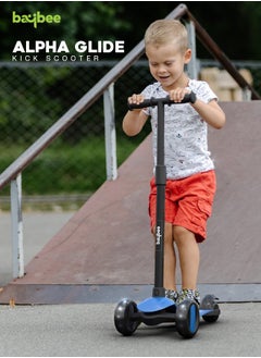 BAYBEE Alpha 3 Wheel Skate Scooter With Foldable 4 Height Adjustable Handle And Led PU Wheels  - Image 2