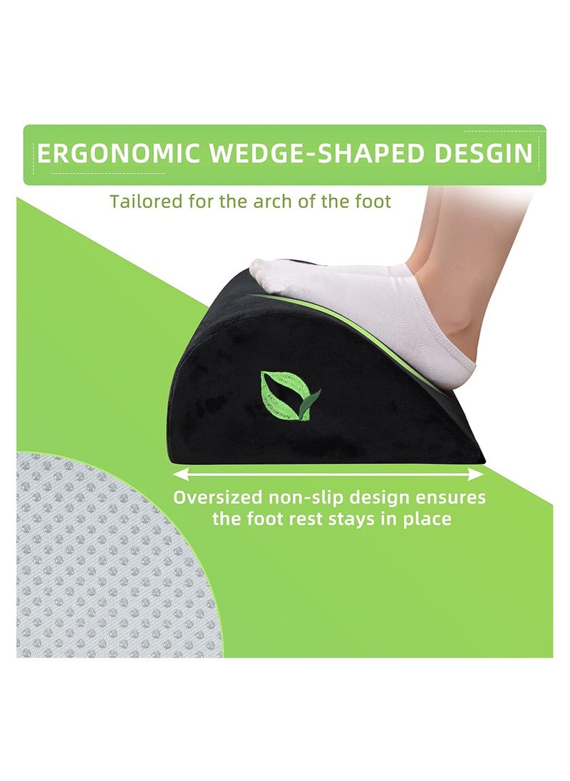 DIRECT 2 U - Office Foot Rest for Under Desk - Ergonomic Memory Foam Foot Stool Pillow for Work, Gaming, Computer, Office - Image 1