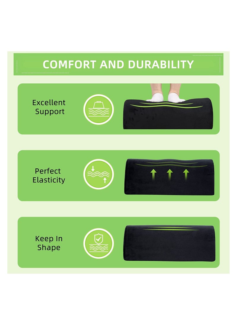 DIRECT 2 U - Office Foot Rest for Under Desk - Ergonomic Memory Foam Foot Stool Pillow for Work, Gaming, Computer, Office - Image 1