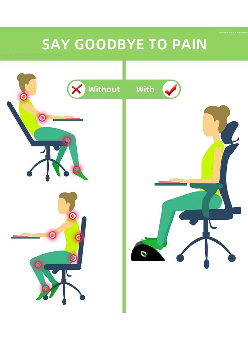 DIRECT 2 U - Office Foot Rest for Under Desk - Ergonomic Memory Foam Foot Stool Pillow for Work, Gaming, Computer, Office - Image 1