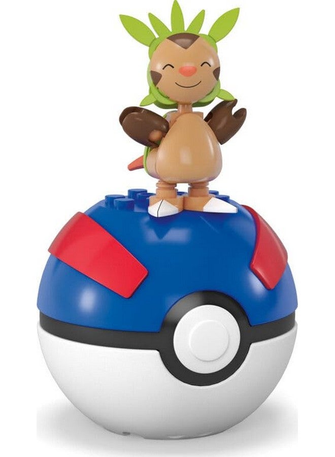 Mega Brands Mega Pokémon Chespin Building Toy Kit, Poseable Action Figure (23 Pieces), HWR20 - Image 1