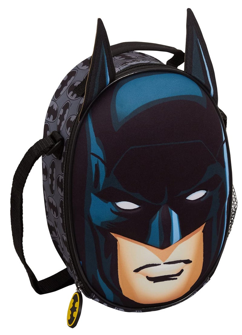 DC Comics Batman Lunch Bag for Kids 3D Lunch Box Boys School Lunchbag Travel Insulated Cool Bag with Drinks Holder  Fresh Hot or Cold Sandwich Box Batman Cool Bag Thermal Lunch Bag