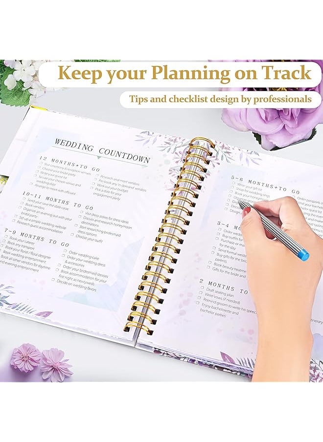 erorex Wedding Planner Book Comprehensive Wedding Organizer With Checklists And Budget Tools Hardcover Wedding Binder Featuring 5 Inner Folders Ideal Engagement Gift For Brides  - Image 5