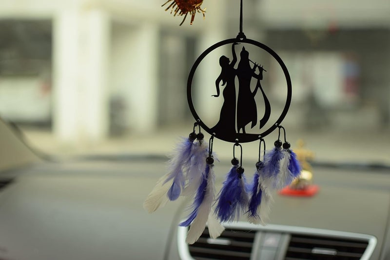 GLNRM Car, Home, Window & Garden for Positive Vibes for Decorative Car Hanging Ornament Dream Catchers (RADHE Krishna) - Image 3