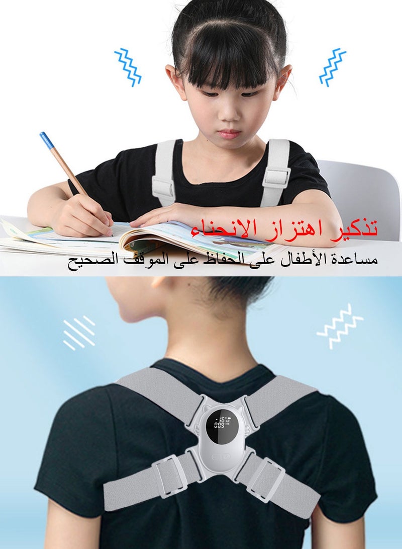 Syarme Smart Posture Corrector, Upper Back Brace with Vibration Intelligent Posture Reminder, Posture Trainer for Women, Kids and Men, Prevent Humpback, Help to Keep Right Posture to Develop a Good Habit  - Image 4