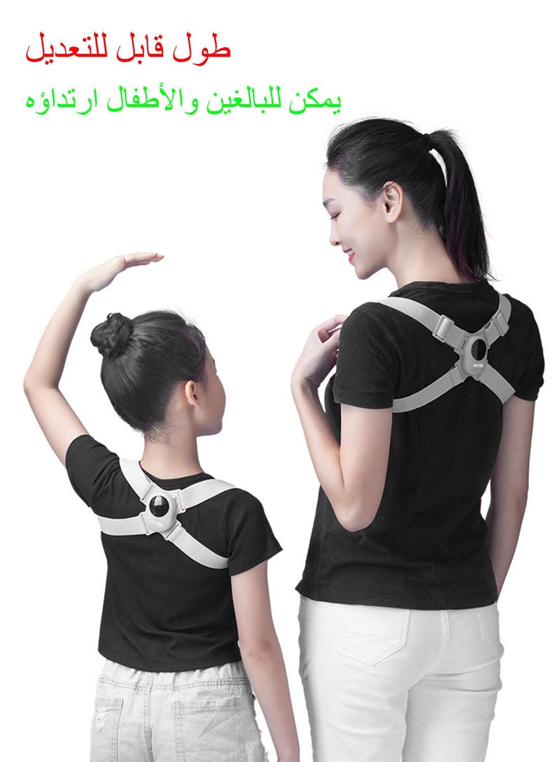 Syarme Smart Posture Corrector, Upper Back Brace with Vibration Intelligent Posture Reminder, Posture Trainer for Women, Kids and Men, Prevent Humpback, Help to Keep Right Posture to Develop a Good Habit  - Image 5