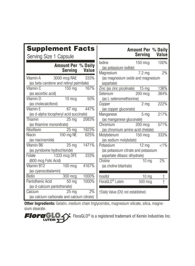 Twinlab Daily One Caps Without Iron - Nutritional Supplement with Zinc, B Vitamins, Magnesium, and More - 180 Capsules - Image 2