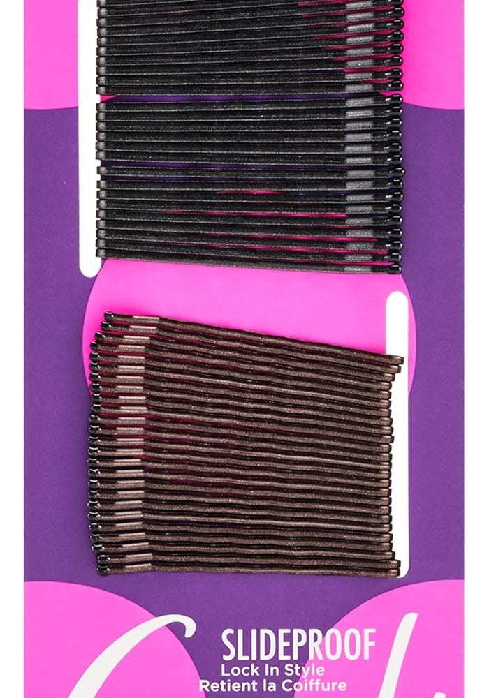 Goody Metallic Bobby Pins - 50 Count, Black and Brown - 2 Inch Hair Accessories for All Hair Types - Image 1