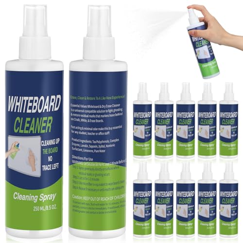 Swiffen 12 Pack Whiteboard Cleaner Spray Bottle 85oz Dry Erase Board Surface Cleaner White Board Cleaning Spray Removes Stubborn Marks from Chalkboard - Image 1