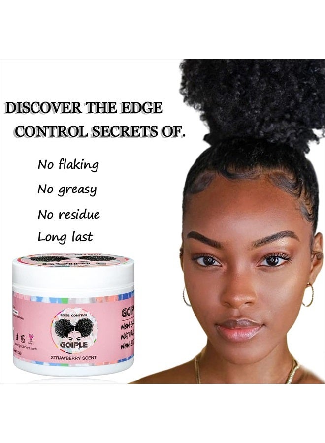 Goiple Edge Control Wax for Women Strong Hold Non-greasy Edge Smoother Strawberry Scent 4oz - Image 5