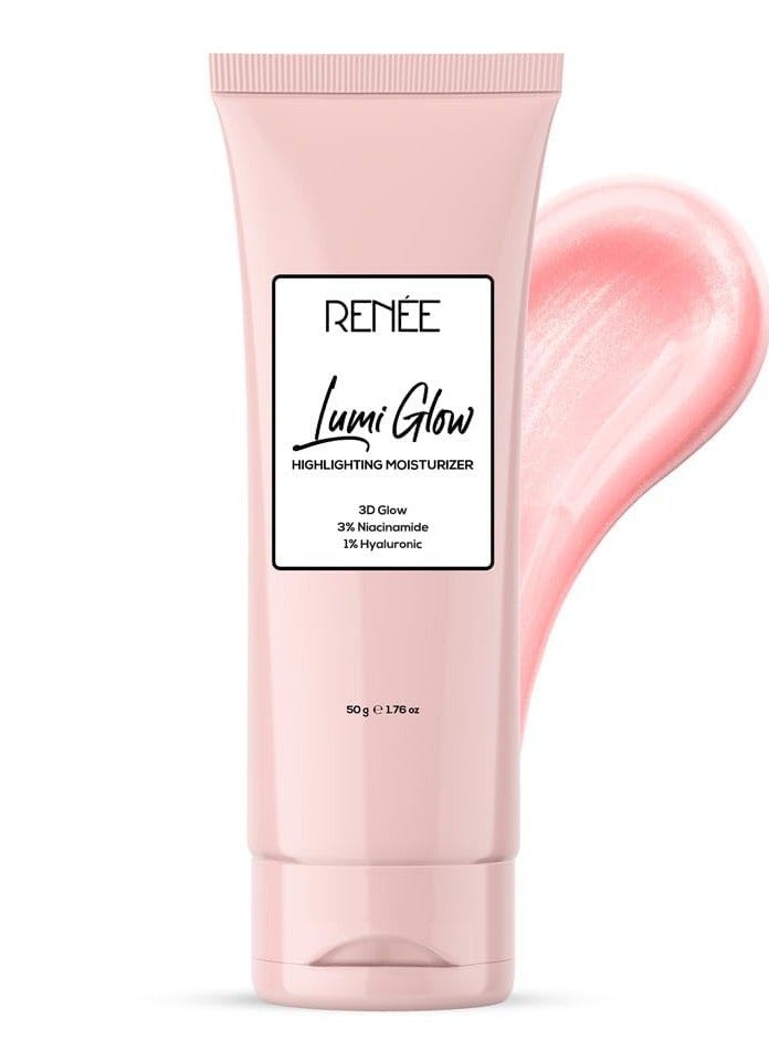 رينيه مرطب لومي جلو لتسليط الضوء، غني بـ 3% نياسيناميد و1% حمض الهيالورونيك، يمنع - 50 جم - Image 1