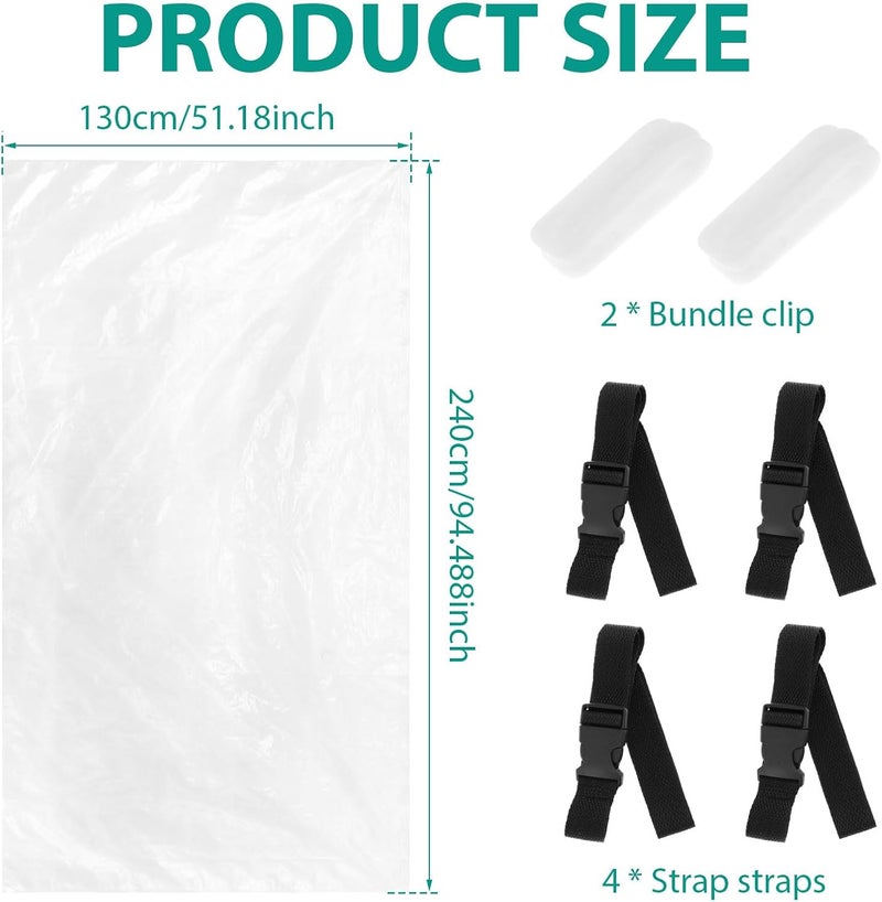 windforgecraft Mattress Vacuum Bag Double Zip Seal Mattress Compression Vacuum Storage Bags Memory Foam Latex Mattress Storage Bags Space Saver for Easy Moving Shipping and Storing - Image 3