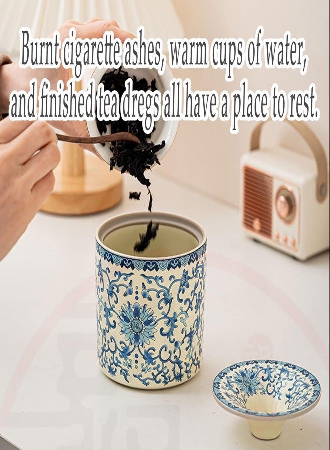 Ashtray with funnel top, windproof ashtrays or tea slag, suitable for home office decoration, multifunctional use - Image 4