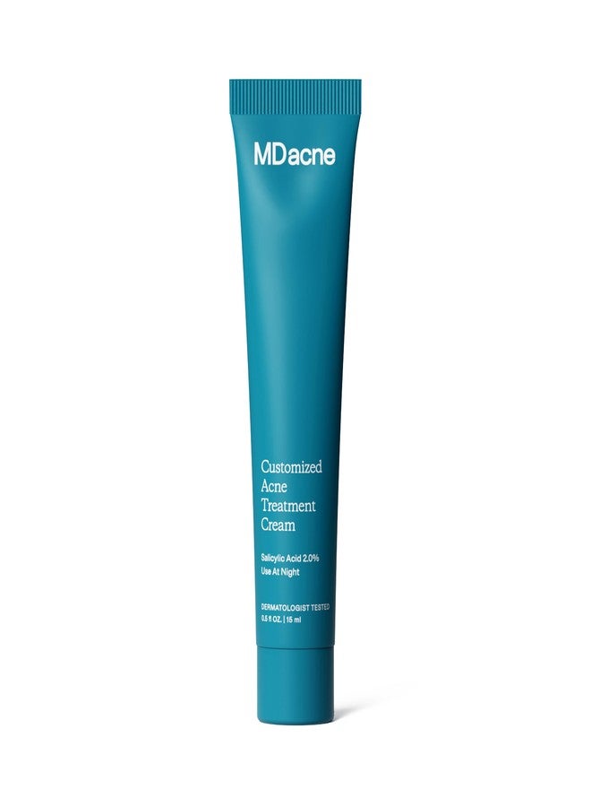 MDacne كريم علاج حب الشباب MDacne حمض الساليسيليك 2.0% - مقشر للوجه يفتح المسام، يمنع العيوب، الرؤوس السوداء، التجاعيد والخطوط الدقيقة، يقلل من التهيج للبشرة الحساسة المعرضة لحب الشباب (1 عبوة) - Image 1