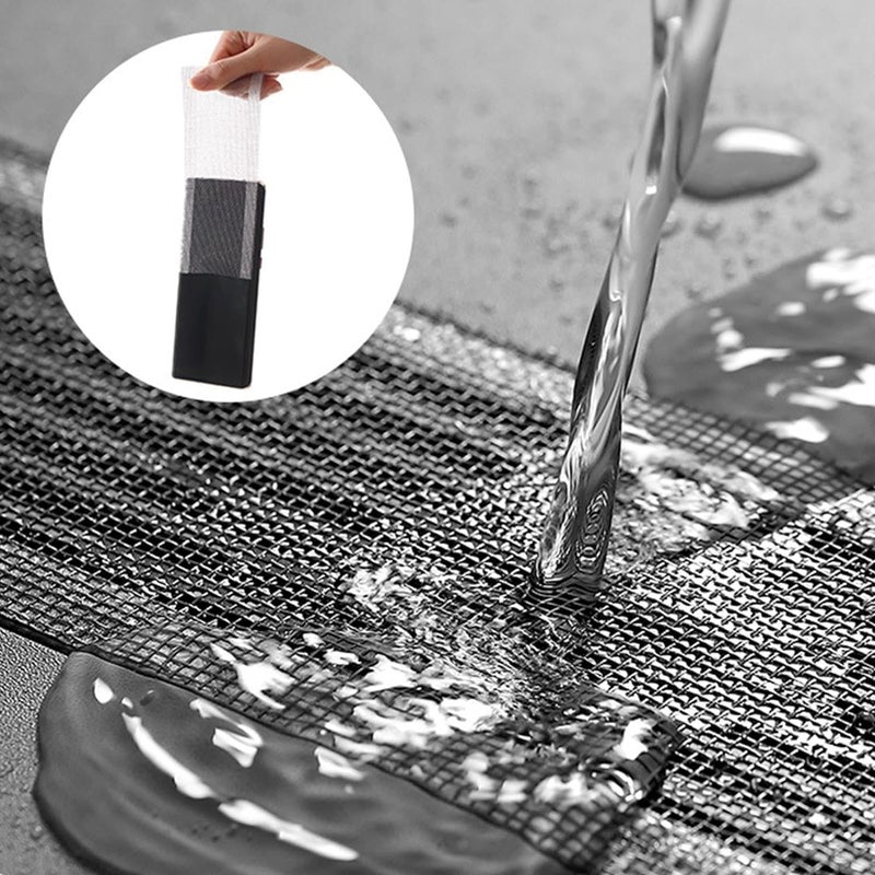 ZUMIE Sink Hair Trap Sticker - Disposable Hair Catcher Shower Drain Mesh Stickers, Cutable Shower Drain Cover Hair Catcher for Any Length, Hair Stopper for Linear Shower Drain with Removal Tool - Image 4