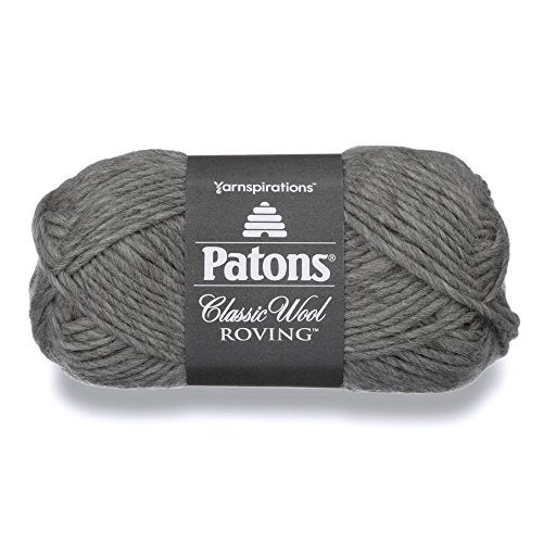 Patons Classic Wool Roving Yarn, 3.5 oz, Gray, 1 Ball - Image 1