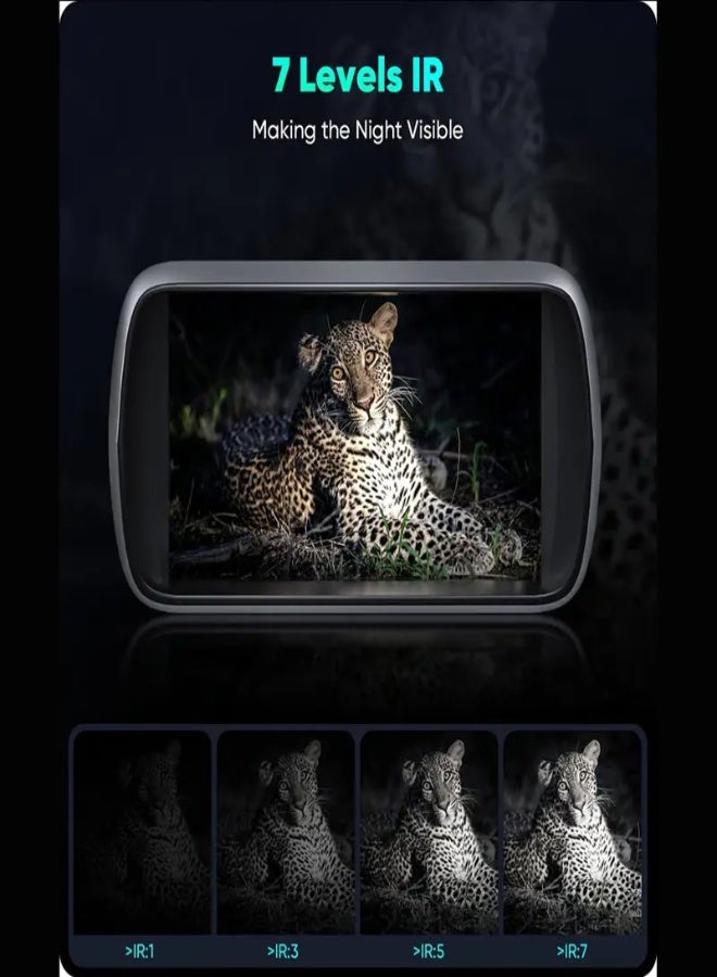 4K Night Vision Binoculars for Adults with 4.5-Inch Screen, 8X Digital Zoom, 36MP Photo & 4K Video Recording, 32GB TF Card Included, 4000mAh Battery, Type-C Fast Charging – Ideal for Camping, Hiking & Wildlife Observation - Image 5