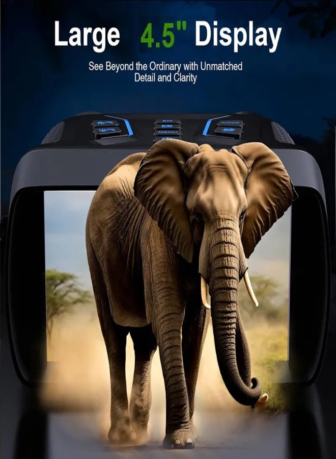 4K Night Vision Binoculars for Adults with 4.5-Inch Screen, 8X Digital Zoom, 36MP Photo & 4K Video Recording, 32GB TF Card Included, 4000mAh Battery, Type-C Fast Charging – Ideal for Camping, Hiking & Wildlife Observation - Image 3
