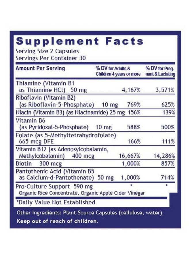 Quantum Nutrition Labs Max Energy Bs - Vitamin B Complex, Methylated B Complex Vitamins with Vitamin B1, B6, B12, Thiamin, Folate and Biotin - 60 Vegetarian Capsules - Image 4