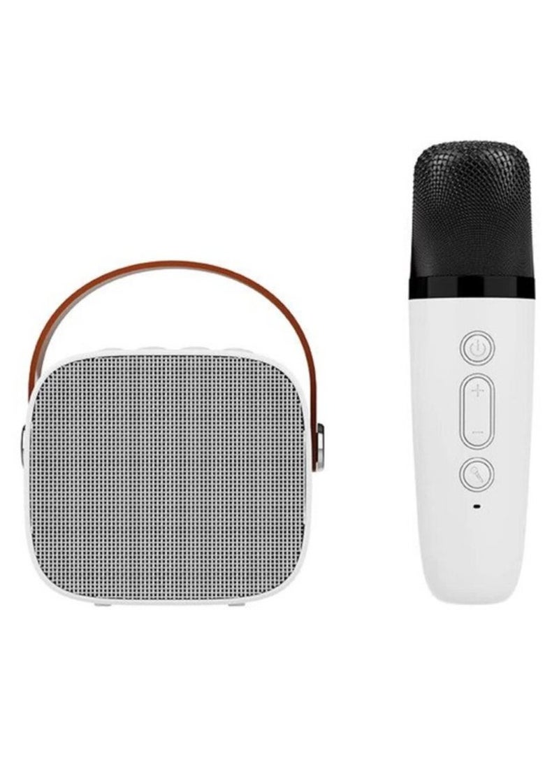 Mini Portable Wireless BT Speaker Wireless Karaoke Microphone Aquare Dancing Outdoor Stereo Subwoofer Sound Box