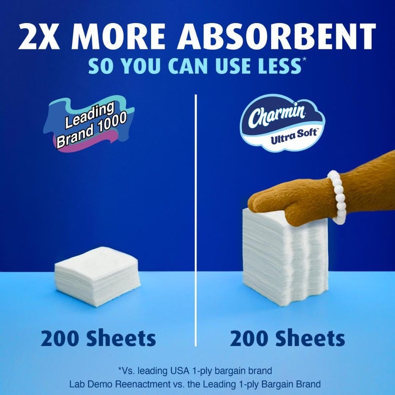Charmin Ultra Soft Toilet Paper, 6 Mega Rolls = 24 Regular Rolls - Image 5
