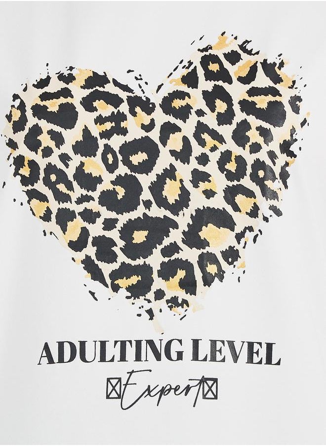 Styli - Oversized Graphic Print Round Neck Longline T-shirt - Image 1