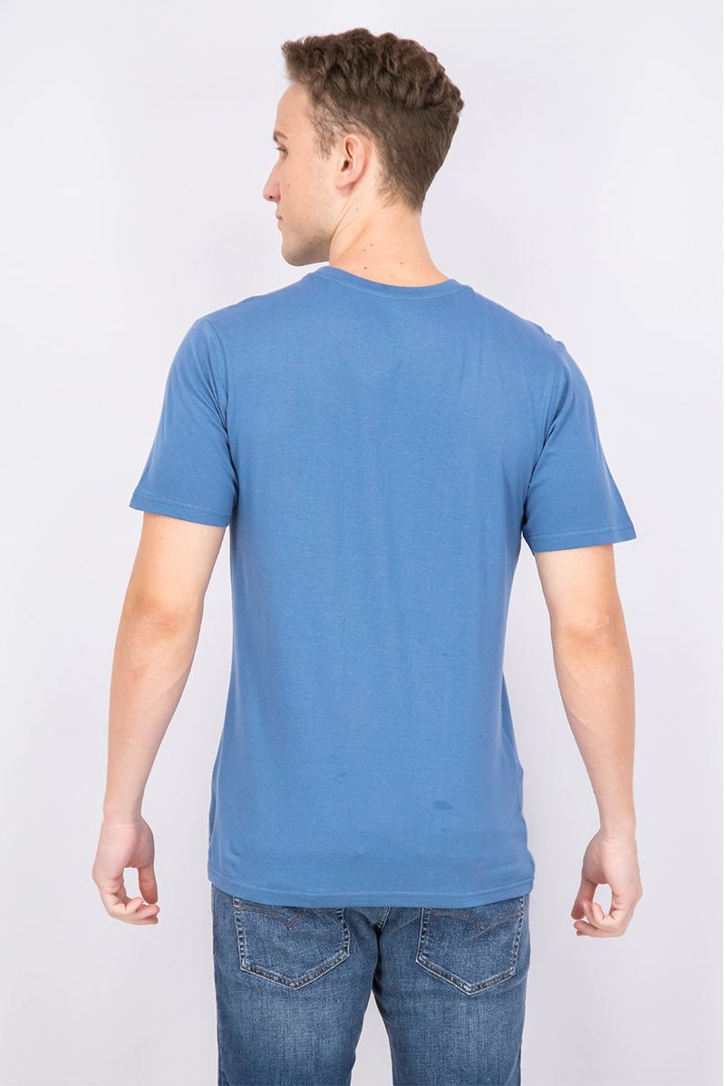 DIFUZED Men Crew Neck Short Sleeve Graphic T-shirt, Teal Blue - Image 4