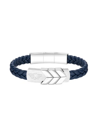 Valorious Satin Navy Leather Braided Gents Bracelet with Stainless Steel Closure - pzsku/Z8F53992C9D5E2AB5E8F2Z/45/_/1656415158/8da566ae-4c90-4694-85d3-886ae773b670
