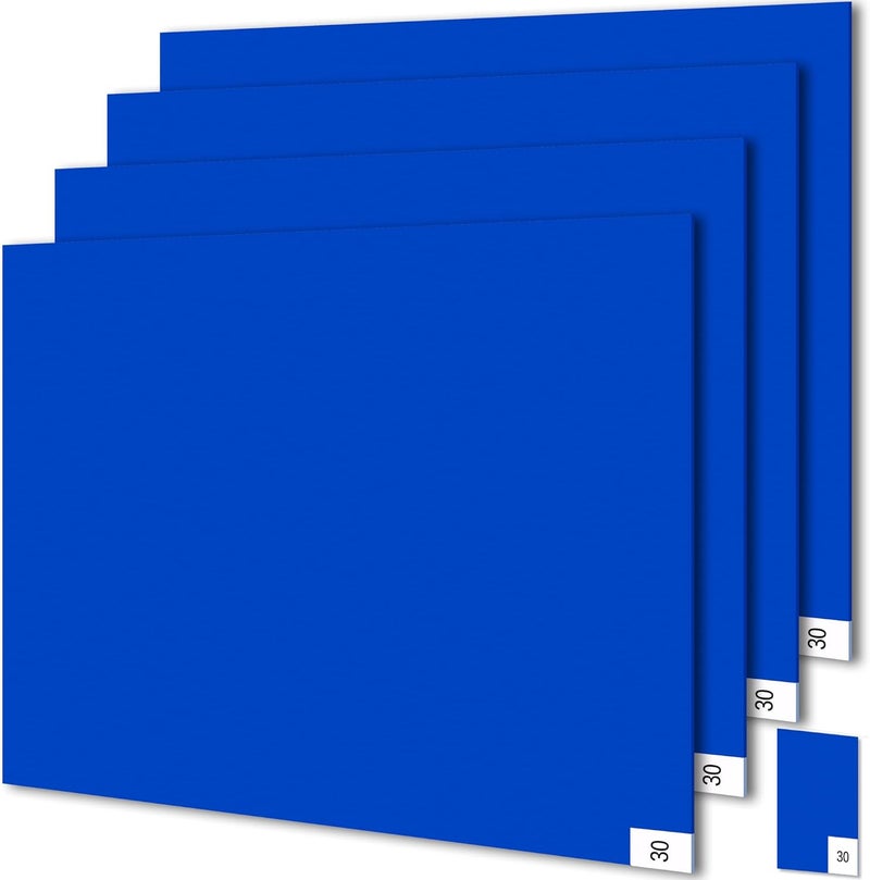 LOSTRONAUT 4-Pack Blue Sticky Mats for Construction - 17"x13" Basketball Shoe Pad - 30 Peel-Off Floor Sheets for Dirt & Hair Removal, Walk-Off Adhesive Design - Basketball Sticky Mat - Image 1