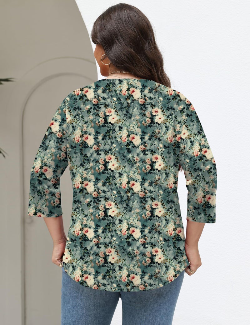 TFSDOD Plus Size Womens T Shirts Womens Plus Size Tops Women Spring Clothing Boho Tops for Women Summer Fashion - Image 5