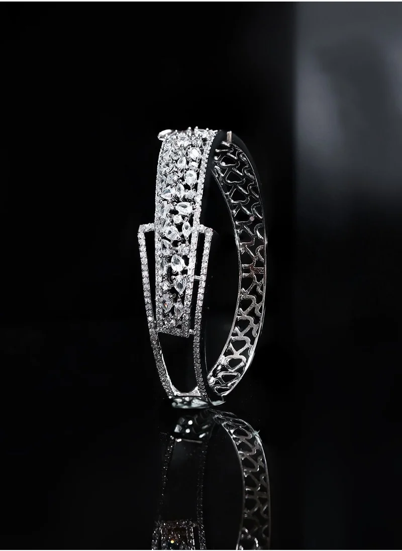 Priyaasi Plated American Diamond Wraparound Bracelet