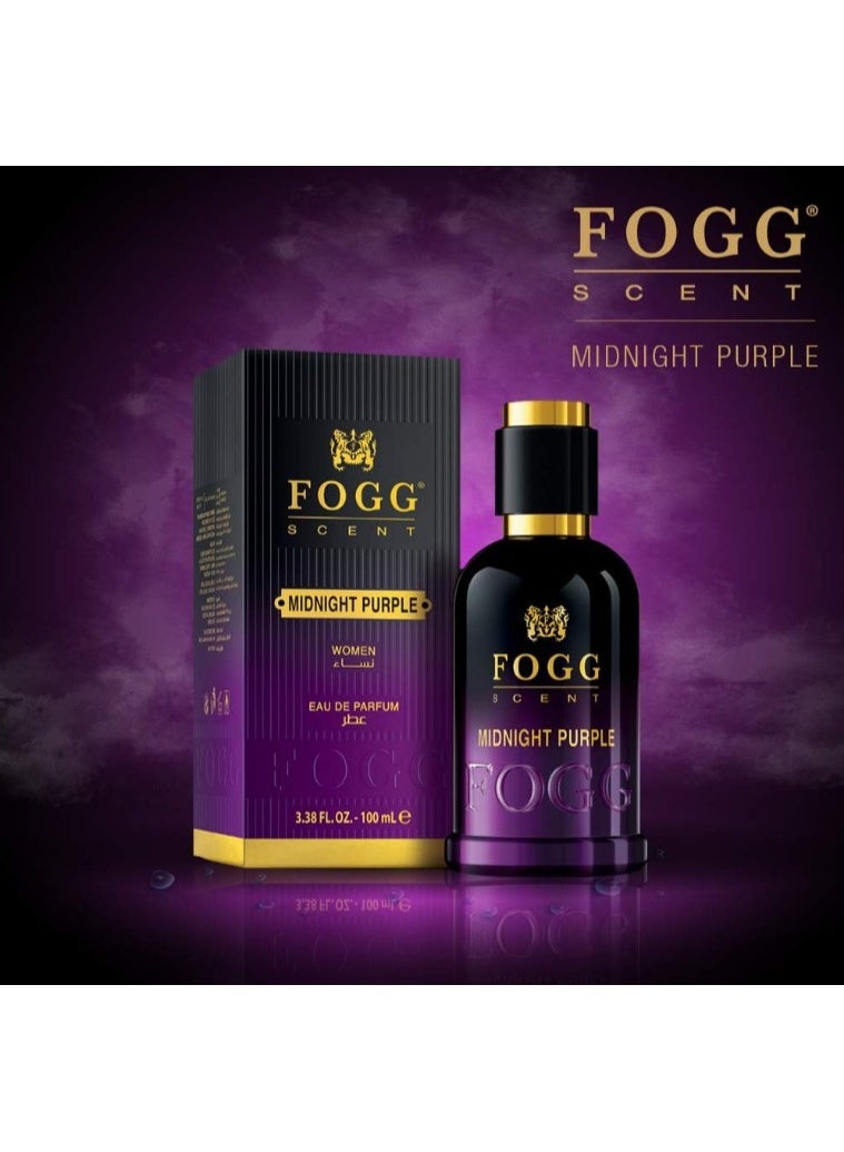 Fogg Scent Midnight Purple For Women Eau de Parfum, 100 ml - Image 2