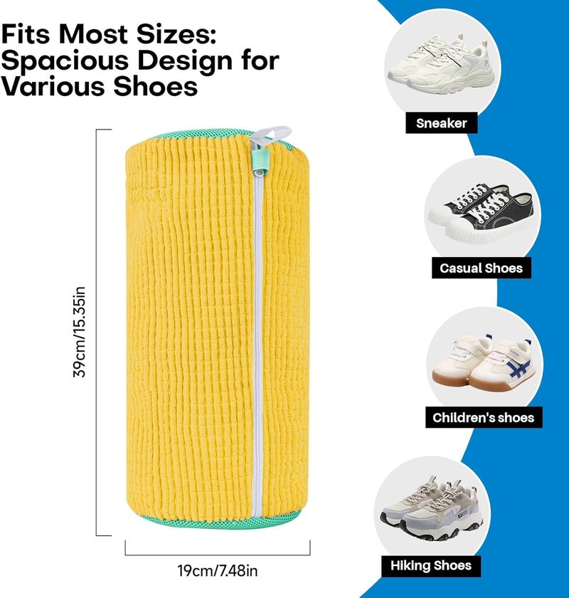 BWOGUE 1Pc Shoe Washing Machine Bag, Laundry Bag with Zip, Shoes Bags for Washing Machine, Clothes Bag, Sneaker Cleaning Laundry Chappal for Washer Dryer - Image 4