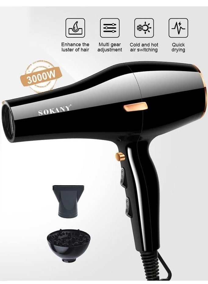 سوكاني SK-2225 مجفف شعر استشوار احترافي مع 3 ملحقات - 3000 واط - Image 4