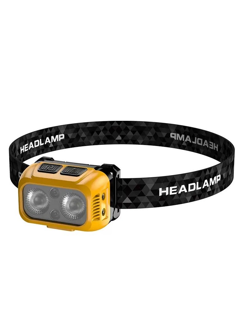 Multifunctional Waterproof LED Headlamp USB Rechargeable Headlight Head Torch Head Lamp - Image 1
