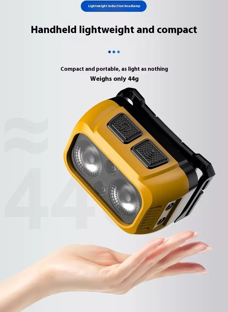 Multifunctional Waterproof LED Headlamp USB Rechargeable Headlight Head Torch Head Lamp - Image 4