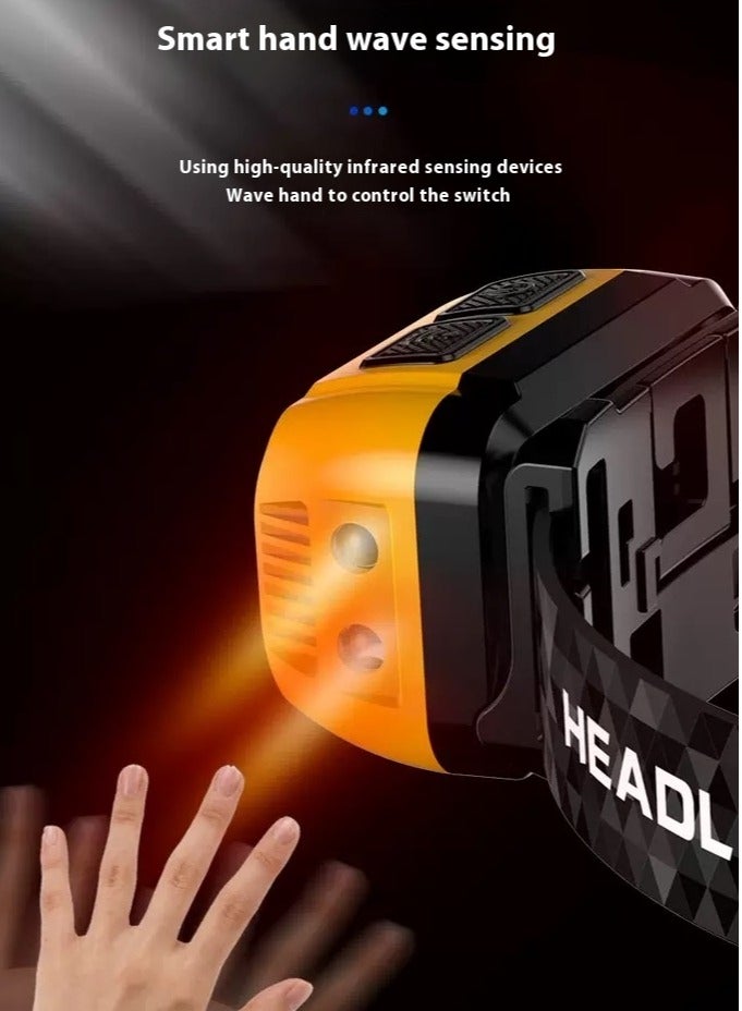 Multifunctional Waterproof LED Headlamp USB Rechargeable Headlight Head Torch Head Lamp - Image 5