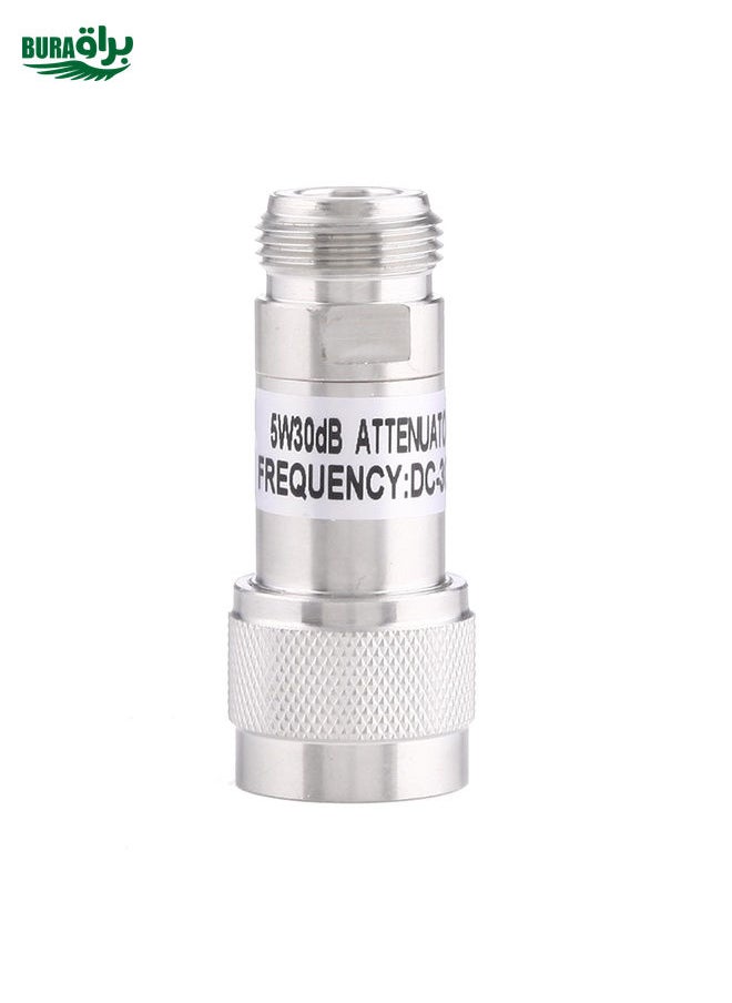 BURAQ 5W 30dBi N Female to N Male DC-13GHz Frequency Gain Attenuator(Silver)  - Image 4