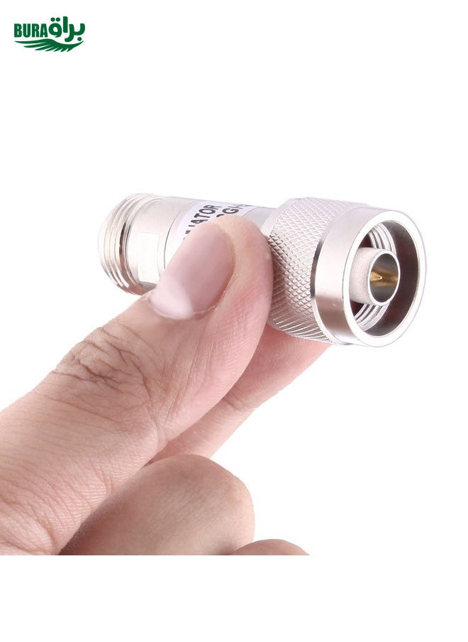 BURAQ 5W 30dBi N Female to N Male DC-13GHz Frequency Gain Attenuator(Silver)  - Image 5